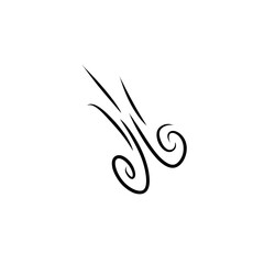 hand drawn wind doodle blow