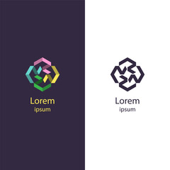 A modern, geometric logo featuring interlocking shapes that subtly form the letter "P," representing unity and creativity.