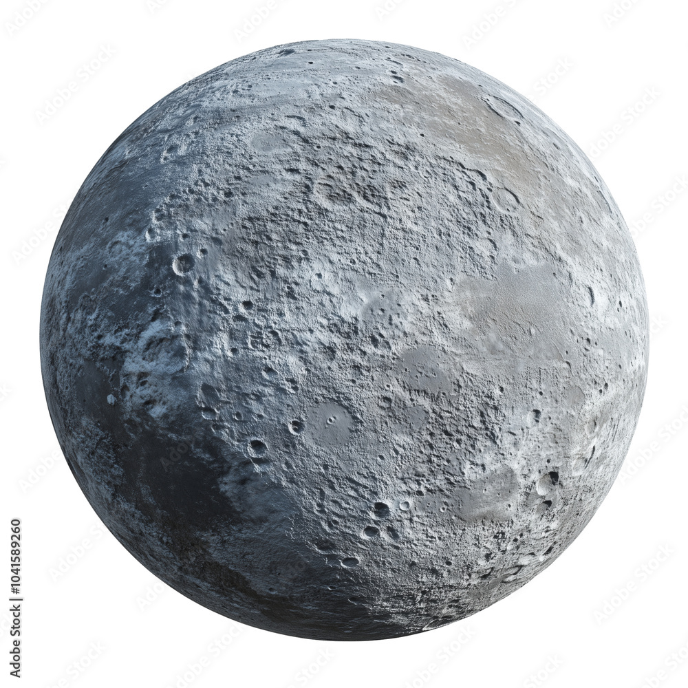 Canvas Prints mercury small gray planet with rough cratered rocky surface isolated on transparent background