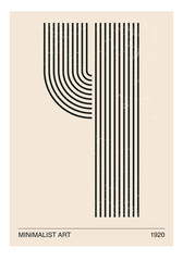 Poster in 70s style with retro numbers