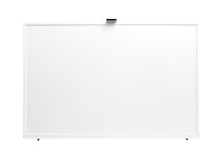 a white board with a black clip