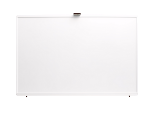 a white board with a black clip