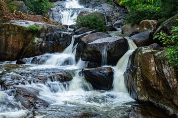Fototapeta premium Namtok Nangrong Waterfall Nakhon Nayok City Thailand