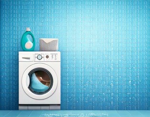 detergent powder and packaged washing machine on 