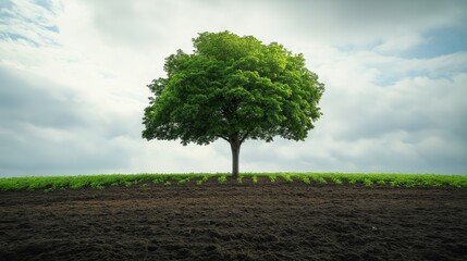 Obraz premium Old Tree and New Saplings