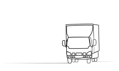 continuous line drawing of car. vector illustration