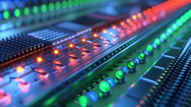 A detailed diagram explaining the mechanics behind the displays quantum dots technology.