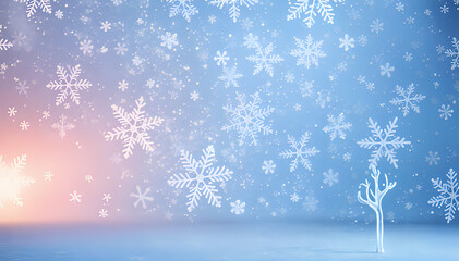 winter landscape with snow