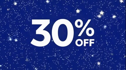 Loop 30% off thirty percent sale shopping bargain background looping video