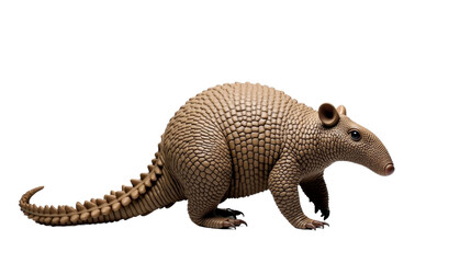 Fototapeta premium Realistic Armadillo Full Body Against White Background isolated