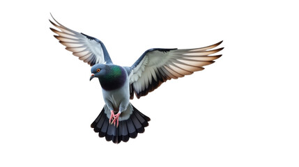 Obraz premium Realistic Pigeon Portrait on White Background isolated
