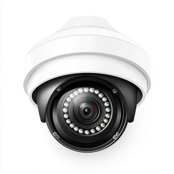 illustration of cctv camera on the white background 