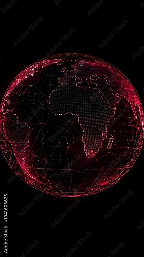 Poster holographic globe representing global fraud detection and monitoring efforts