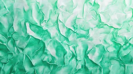 Fototapeta premium Green Mint Crumpled Canvas Texture Watercolor Tie Dye Pattern Modern Brush Strokes Vibrant Mint Color Palette Warm Tones for Artistic Fantasy Wallpaper