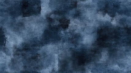 Seamless dark blockprint linen background featuring a moody watercolor wash texture Soft furnishing fabric style reminiscent of mid century 50s design Masculine winter pattern with all over print