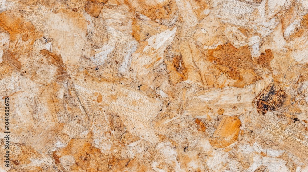Poster pressed texture of osb plywood with a seamless background and soft selective focus