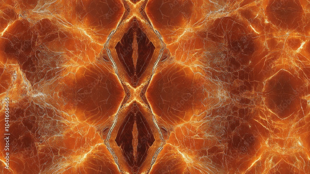 Poster abstract symmetrical pattern showcasing the texture of natural brown marble stunning seamless spotte