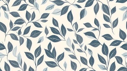 Leaf pattern illustration featuring a floral organic background with hand drawn texture