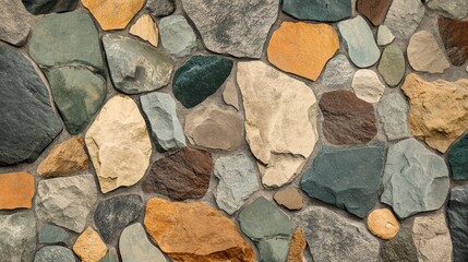 A background featuring earthy textures and shapes inspired by stones and soil in muted colors.