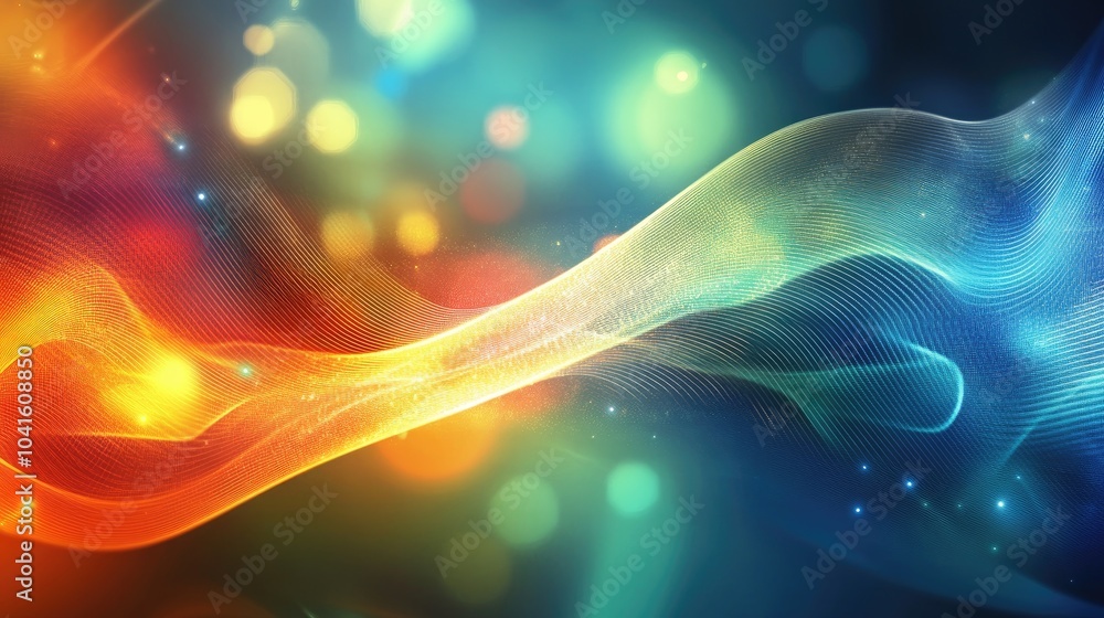 Poster futuristic abstract background with dynamic energy waves featuring a colorful textured design ideal 