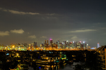Fototapeta premium Singapore city at night