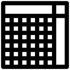 Pixel grid. Editable stroke vector icon.