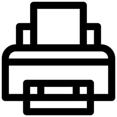 Printer. Editable stroke vector icon.