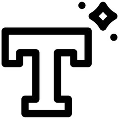 Typography. Editable stroke vector icon.