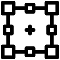 Selection. Editable stroke vector icon.