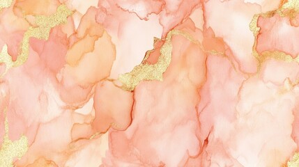 Pastel Alcohol Ink Watercolor Canvas Seamless Watercolor Design Background Seamless Watercolor Pattern Organic Golden Dirty Art Decoration Dyed Golden Multicolor