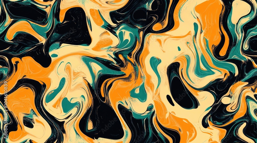 Poster abstract pattern design for seamless textiles and fabric