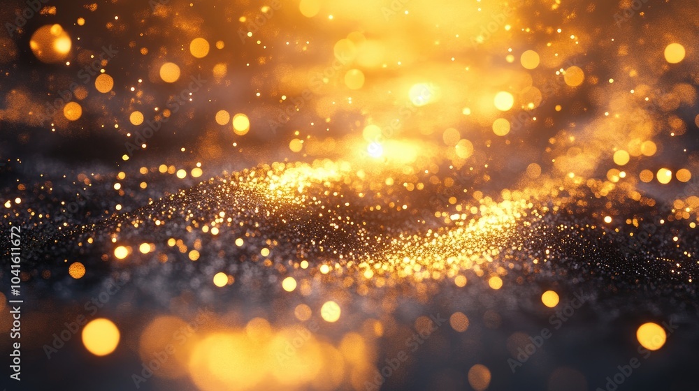 Poster fantasy 3d rendering of a sparkling light background