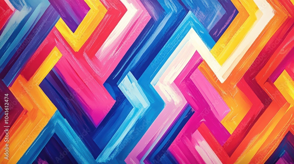 Aufkleber vibrant zigzag striped pattern ideal for backgrounds and design applications