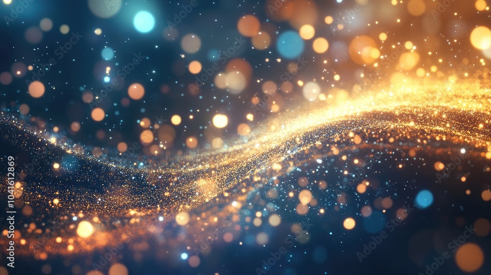 Poster elegant abstract background with festive bokeh lights