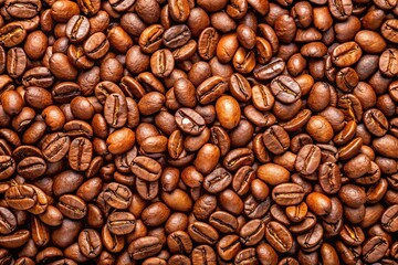 Obraz premium background pattern of roasted coffee beans