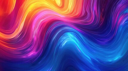 Obraz premium Line art illustration of a vibrant light painting creating a dynamic and colorful background