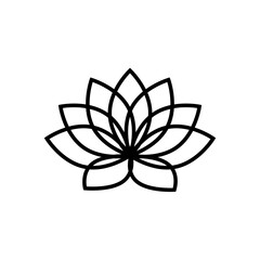 black and white lotus flower