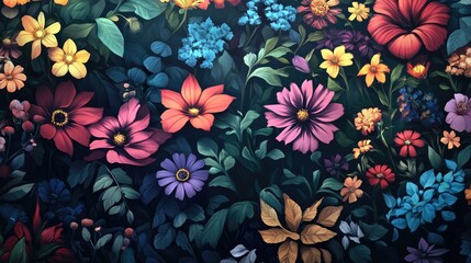 Floral 2d artwork design