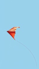 Bright Kite Soaring in a Clear Blue Sky