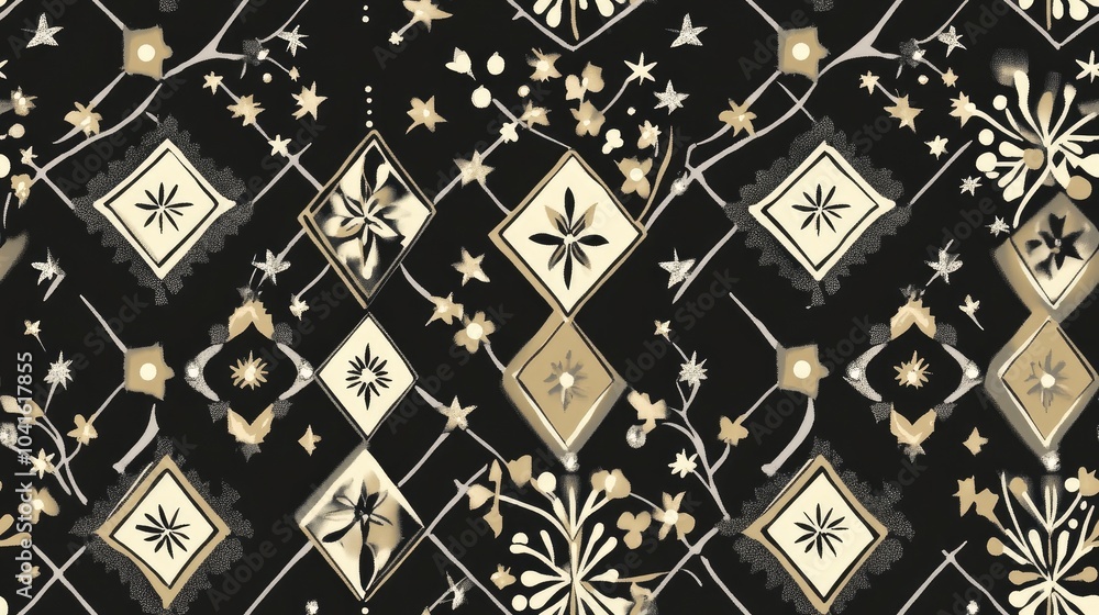Aufkleber abstract holiday wrapping paper featuring a black white and gray color scheme 1950s traditional desi