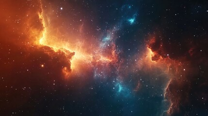 Naklejka premium Galaxy and Nebula in a 3D cartoon rendering Abstract space background