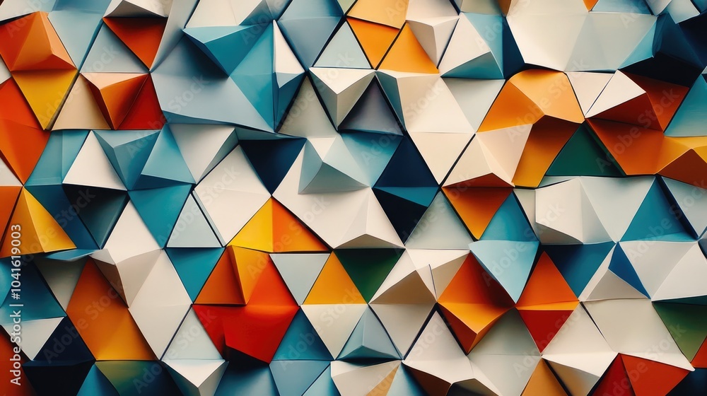 Poster low poly triangular pattern backdrop