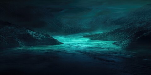 Fototapeta premium Meeting point of mountain rivers: a dark, muddy river merges with the vibrant turquoise waters of another river, showcasing a striking contrast in colors