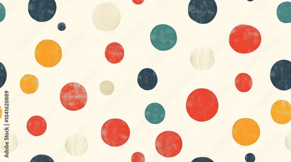 Poster dots seamless pattern