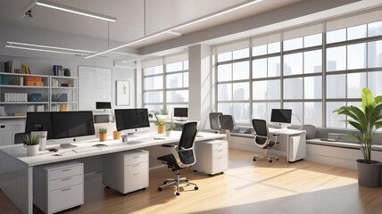 Designated relaxation spaces with comfortable seating and calming decor, providing employees a retreat for focused work or breaks.