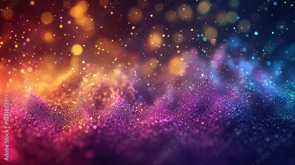 Poster abstract powder splatted background with a freeze motion effect of color powder exploding featuring 