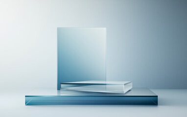  Background of e-commerce product booth integrating fashion and technology elements
