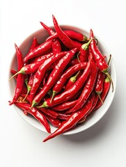 Vibrant Display of Fresh Red Chili Peppers