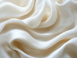 Obraz premium Close up of a white fabric with a very large wave