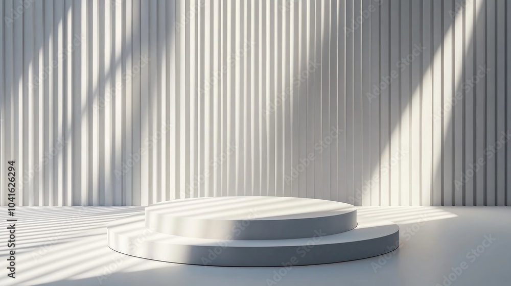 Poster realistic 3d rendered abstract podium platform for product display backdrop